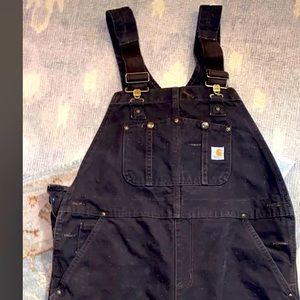 Carhartt WmnsDuck Chocolate Bib Overall M NWOT